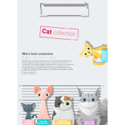Клипборд А4 deVENTE &quot;Cat collection&quot; 3034912 картон толщина 2мм,мат.лам.,тисн.фольгой
