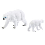 Игрушка пластизоль Животные Мамы и малыши (белая медведица и медвежонок) в кор.4*12шт