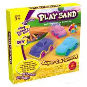 Набор для творчества песочный (681 гр., 3 цвета, формочки 3D машинок, аксс.) в коробке