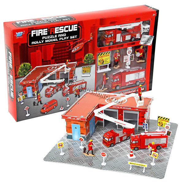 Включи пожарная 3. Пожарная станция. Пожарная станция с пожарной машиной. Набор пожарная станция мн-134. Пожарная станция 7945.