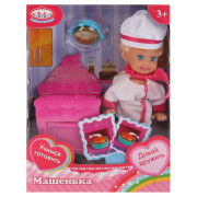Кукла 12 см. "Машенька" + кухонная плита, костюм повара в коробке