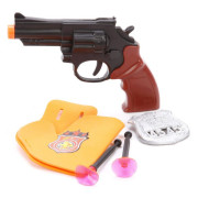 Игр.набор Полиция, револьвер, стрелы с присосками 2шт., кобура, значок, пакет