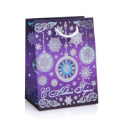 Бумажный пакет "Часы на фиолетовом" для сувенирной продукции