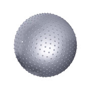 Мяч гимнастический 75 см. массажный (серебристый)