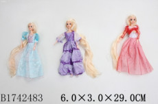 Кукла (28см) в нарядном платье (ноги гнутся) 3 вида микс в пакете (Арт. 1742483)