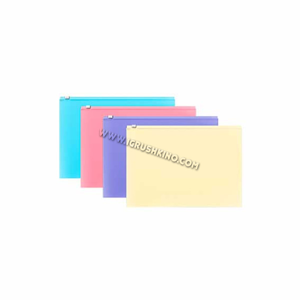 Папка-конверт на молнии С6 EK ZIP "Fizzy Pastel" 50340 асс.