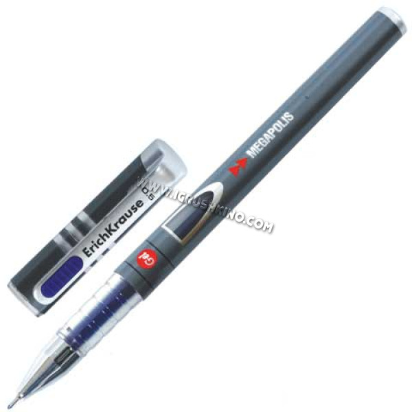 Ручка гелевая EK MEGAPOLIS gel 92 синяя,0.5мм