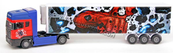 Машина "SPIDER-MAN" MARVEL (Мстители) тягач с полуприцепом 1:48