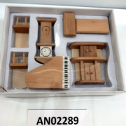 Набор игрушечной мебели деревянной. ГОСТИНАЯ-1 (9 предметов) (пласт.коробка) (Арт. AN02289)
