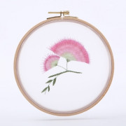 Набор для вышивания гладью c прозрачной тканью. Розовые цветы (Арт. НШ-8027)