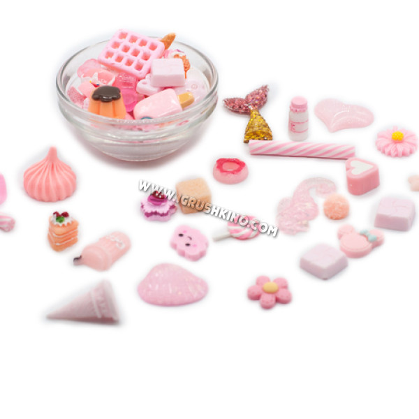 Шармики для слаймов рандомно Розовые (3 шт)