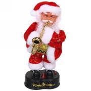 Дед Мороз музыкальный 23 см с саксофоном (двигается)