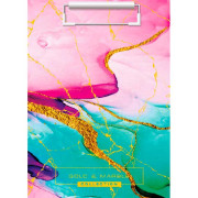 Клипборд А4 deVENTE "Marble Pink" 3034908 картон толщина 2мм,мат.лам.,тисн.фольгой