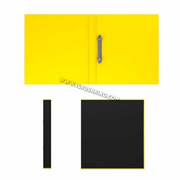 Папка 2 кольца EK А4 "Accent" 51081 жёлтая,35мм,ламинир.карт.