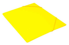 Папка на резинке А4 Бюрократ Double Neon 1131608 (DNE510YEL) кор. 30мм,0,5мм жёлтая