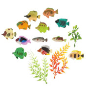 Игрушка пластизоль рифовые рыбки (12 рыбок + 3 водоросли) в пак. в кор.2*156шт