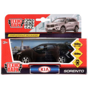 Машина металл KIA Sorento Prime черный 12 см, откр.дв., багаж., инерц. в кор.2*24шт