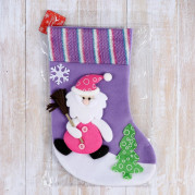 Носок для подарков &quot;Дед Мороз с метлой&quot; 34*22 см