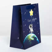 Пакет подарочный вертикальный «Моей звездочке», MS 18 х 23 × 10 см
