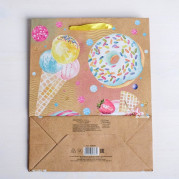 Пакет крафтовый вертикальный «Любимые сладости», ML 23 × 27 × 8 см