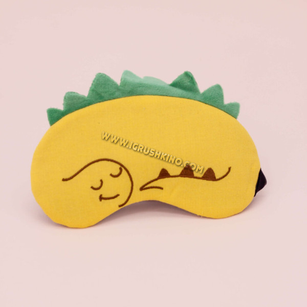 Маска для сна гелевая "Dino", yellow