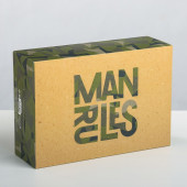 Складная коробка Man rules, 16 × 23 × 7,5 см 3924794