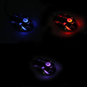 Мышь Gembird MG-530, игровая, проводная, 7 кнопок, подсветка, 3200 dpi, USB, чёрная 2019326