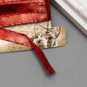 Тесьма декоративная пластик "Фольгированная нить" намотка 3 м ширина 0,8 см красная   5109455