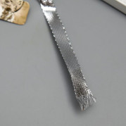 Тесьма декоративная пластик &quot;Фольгированная нить&quot; намотка 3 м ширина 0,8 см серебро   5109456