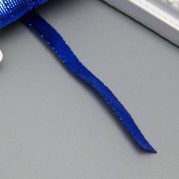 Тесьма декоративная пластик &quot;Фольгированная нить&quot; намотка 3 м ширина 0,8 см синяя   5109454