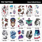 Татуировка-наклейка (14,8х21) Микс № 11 (Арт. WS012) кратно 20
