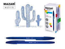 Ручка масл. шар. MAZARI &quot;Ultra&quot; M-5711-70 синяя, игольчатый узел 1,0мм, цв.пластик.корп.