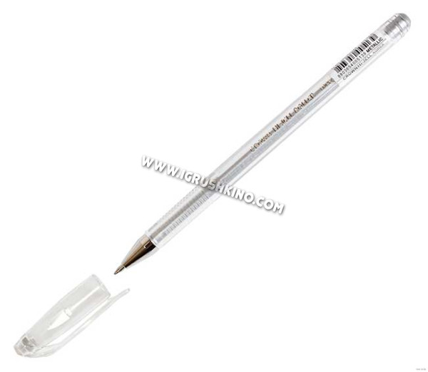 Ручка гелевая CROWN HJR-500GSM 0,7мм серебр.