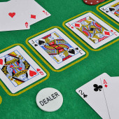 Набор игр 5в1 (блэкджек, покер, крепс, рулетка, покер на костях) 7,25х32х28см, в метал.короб