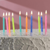 Набор свечей для торта "С Днём Рождения", неоновые, МИКС , 10 шт 3119580