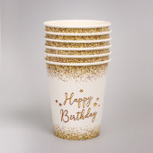 Набор бумажной посуды "Happy Birthday" (6 тарелок , 1 гирлянда , 6 стаканов, 6 колп.) 4484808