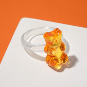 Кольцо &quot;Мармеладный мишка&quot;, цвет оранжевый, размер 16    6961487