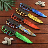 Сувенир деревянный нож 4 модификация, 5 расцветов в фасовке, МИКС 4833296