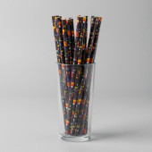 Трубочки для коктейля "Хэллоуин" набор 25 шт, цвет чёрный   5040530