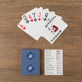 Игральные карты "PokerGo" для покера, 54 шт. в колоде, синяя рубашка, jumbo index   4197580