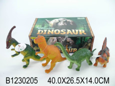 Фигурка динозавра 35,5 см (6шт.в шоубоксе,микс, резина) (цена за 1шт) (Арт. 1230205) кратно 6