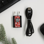 Набор кабель  Micro USB + штекер "Bad santa", модель PB-01,  7,3 х 14,7 см   6946966