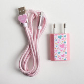 Набор кабель USB + штекер "Любовь", LCC-11 , 14,1 х 17,1 см   4625720
