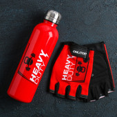 Набор "Heavy" перчатки 10 х15 х1 см, бутылка для воды 600 мл   3736981