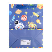 Пакет подарочный Пиксели, космос, с блестками, 23х18х10 см 7534174