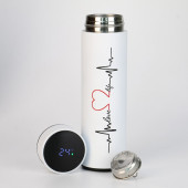 Термос  с термометром "Биение сердца", Soft Touch, 500 мл, сохраняет тепло 10 часов   7109003