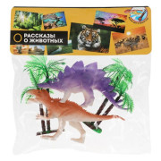 Игрушка пластизоль набор динозавров. меняют цвет в воде. пак. с хэдером. в кор.2*160шт