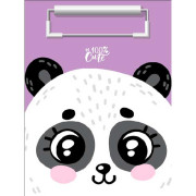 Клипборд А5 deVENTE &quot;100% Cute. Panda&quot; 3034109 картон толщина 2мм,мат.лам.
