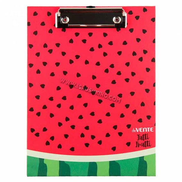 Клипборд А5 deVENTE "Tutti-Frutti. Watermelon" 3034106 картон толщина 2мм,мат.лам.