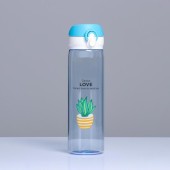 Бутылка для воды "Cactus Love", 500 мл, 22 х 6 см, микс 5263602